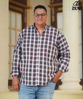 قميص كاروه قطن - بيج