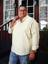 قميص مقلم بيكة - اصفر