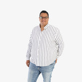 قميص مقلم بسكوتة - ابيض