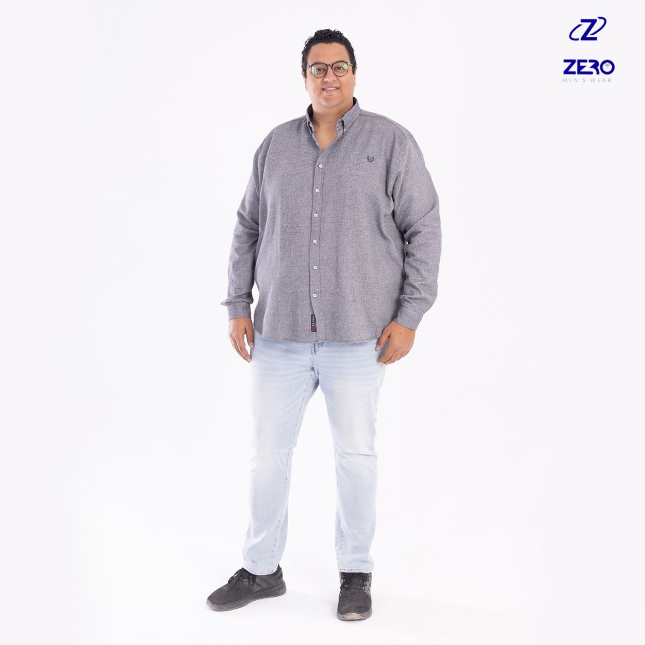 قميص بسكوتة - رصاصى