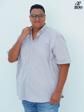 قميص اكسفورد نص كم قطن (بجيب) - بيج