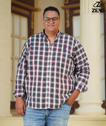 قميص كاروه قطن - بيج