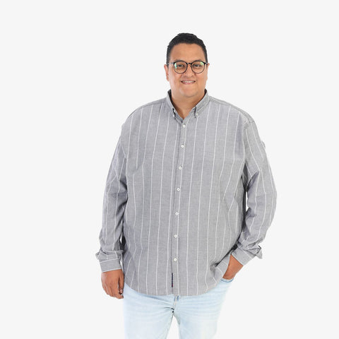 قميص مقلم  بيكة - رصاصى