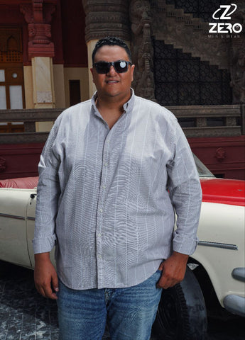 قميص مقلم بيكة -  بيج