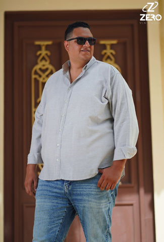 قميص كتان سادة - بيج