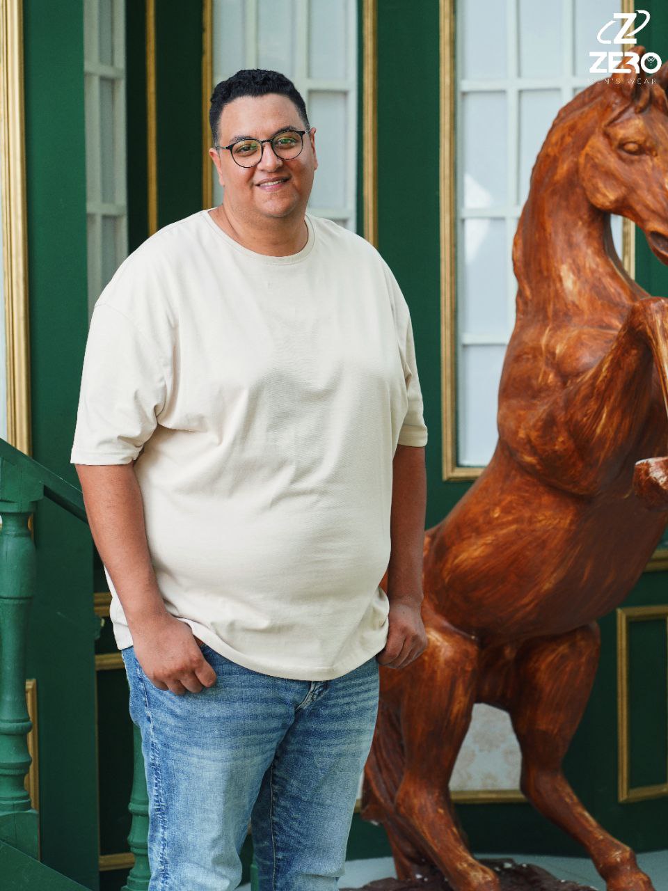 تيشرت بوليفار قطن - بيج