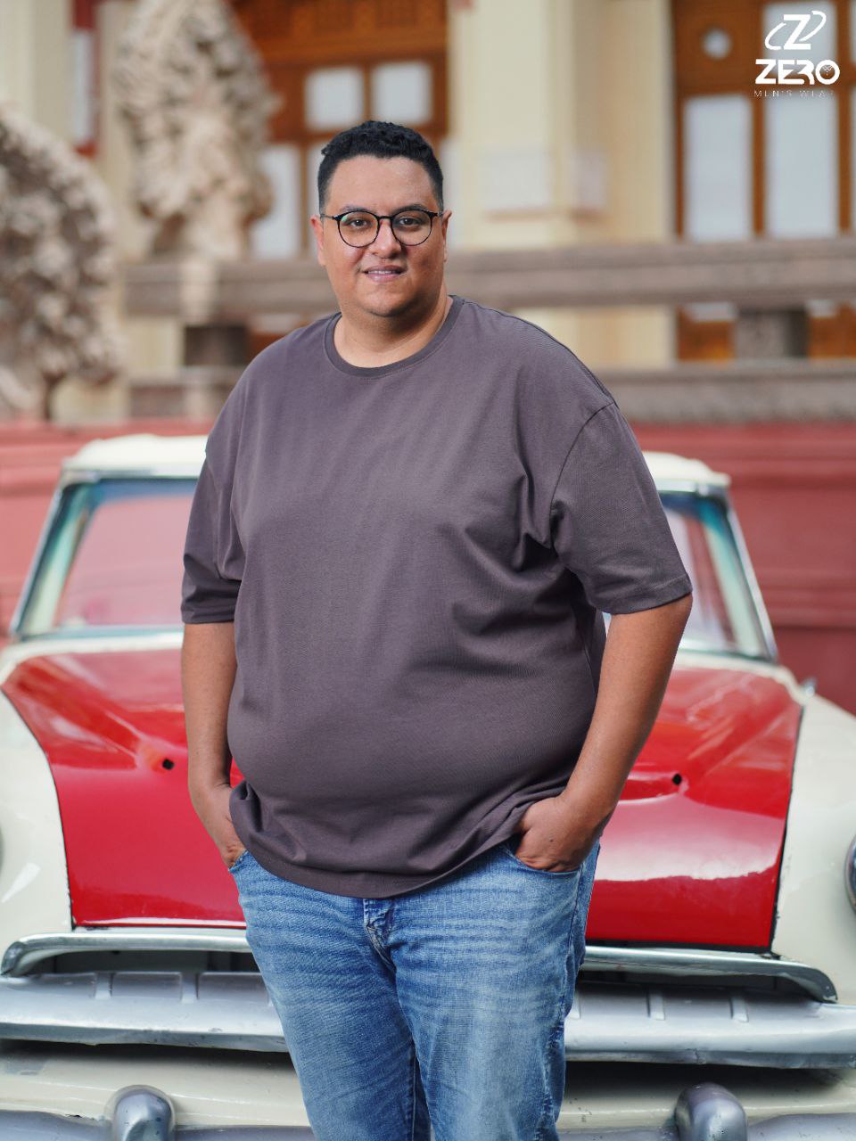 تيشرت بوليفار قطن - بنى