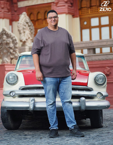 تيشرت بوليفار قطن - بنى