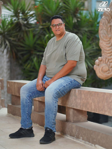 تيشرت بوليفار قطن - زيتى فاتح