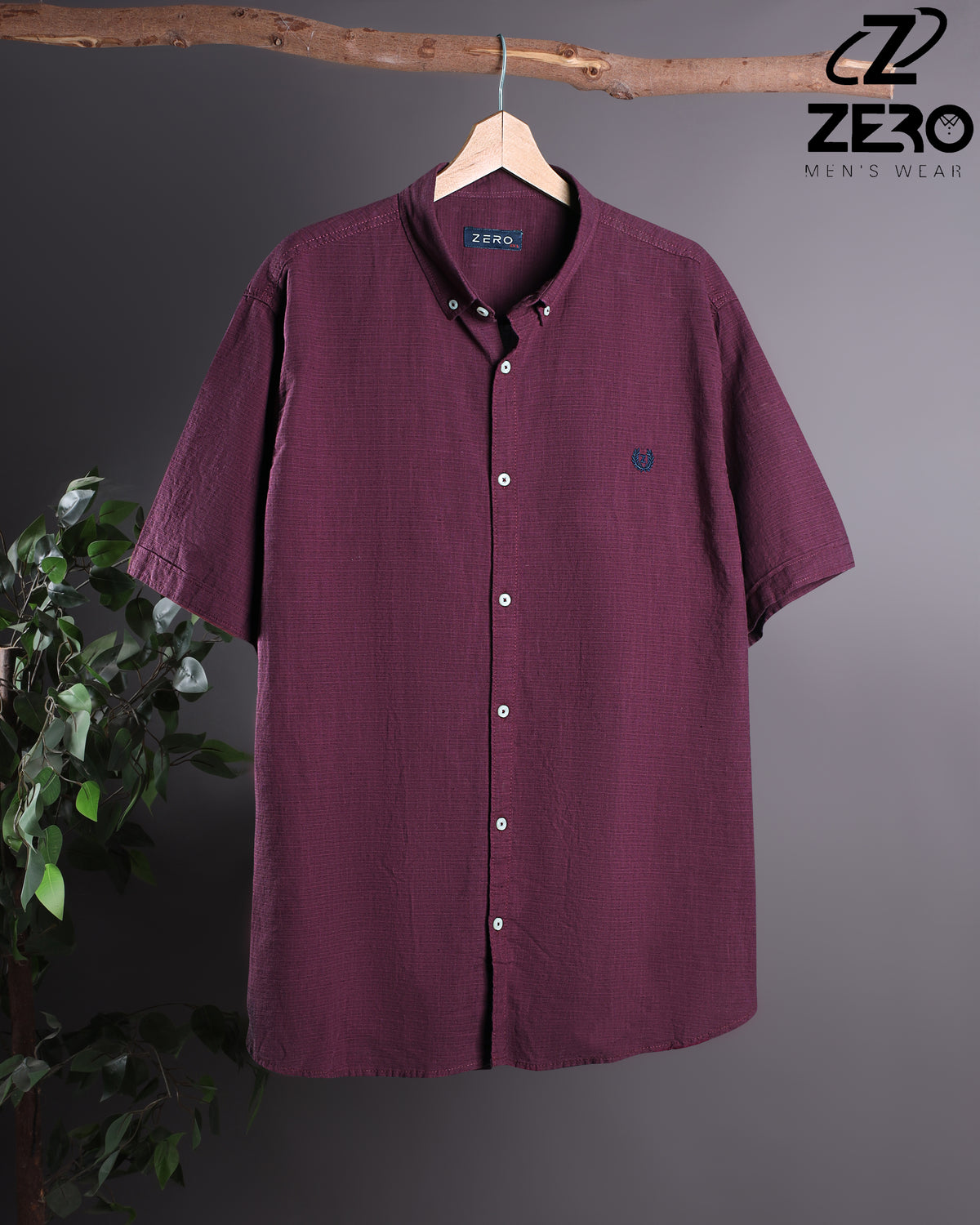 قميص كتان نص كم - نبيتى